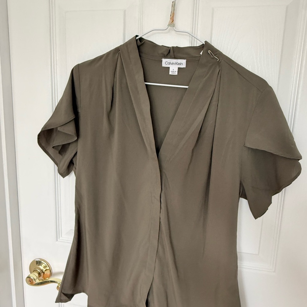 Calvin Klein Women's Olive Blouse